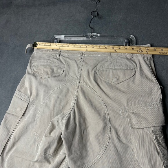 Polo Ralph Lauren Cargo Shorts Casual Outdoor Striped Beige Mens Size 36X10 - Picture 5 of 6